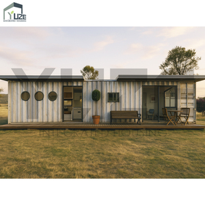 Modular Steel Container <strong>House</strong> with Expanded Layout and Circular Windows for Rural Office Workshop or Outdoor Hospitality Use - Product Image 1