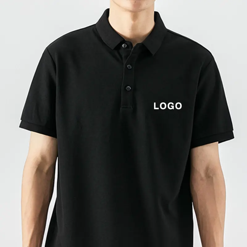 Hochwertige T-Shirts aus Polyester-Baumwolle, einfaches Herren-Polo mit individuellem Logo-bedrucktem Herren-Polos hirt