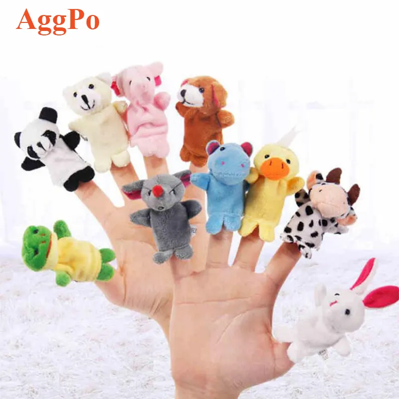 Animal marioneta de dedo muñeca creativo para marioneta de dedo 10 de doble-capa animal marioneta de dedo con las piernas
