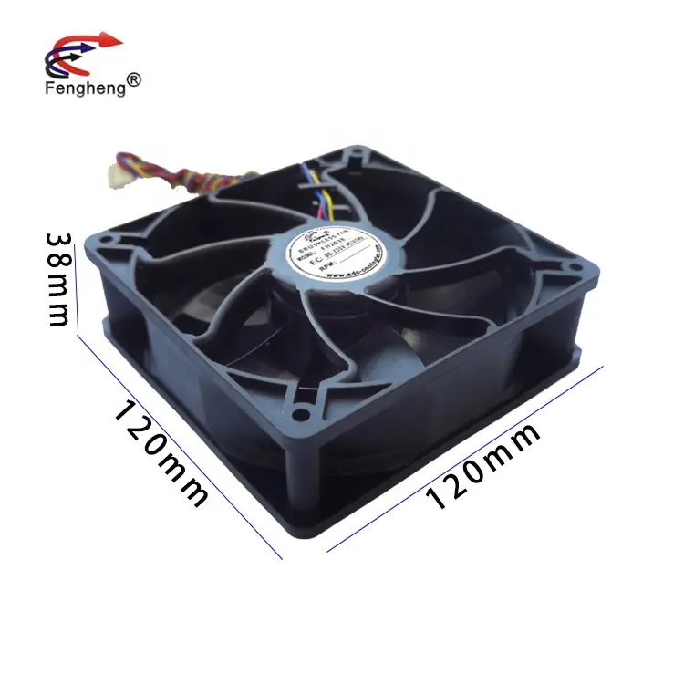 Industriel 12038 120x120x38mm EC12V 24V 48V 110v 220v Haute vitesse étanche 120mm Axial Ventilateurs De Refroidissement