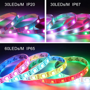 WS2812 Smart Strip Light 60LEDs 144LEDs 5V 5050 <strong>RGB</strong> Dream Color IC Individual Digital Addressable Pixel RGBIC <strong>LED</strong> Strip Lights - Product Image 3