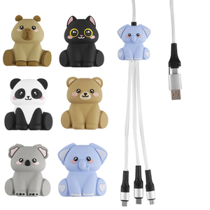 China Popular Cartoon Panda Dual <strong>Input</strong> 6 in 1 60W Super Fast Charging Cord USB Type C to Type C Mutli <strong>Data</strong> Cable - Product Image 2