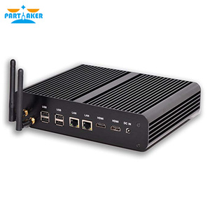 Partaker Lüfter loser Mini-PC Intel Core I7 4500U Dual HD 2 x LAN 4 x USB 3.0 4 x USB 2.0 Optischer Desktop-Computer Linux