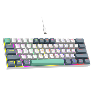 Mini Teclado mecánico de 61 teclas, 60 por ciento RGB, retroiluminado, con cable, inalámbrico, para juegos, teclado y ratón combinados - Product Image 6