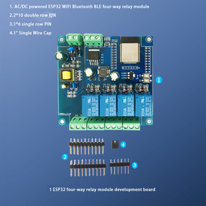 Placa de Desarrollo de Relé ESP32, Fuente de Alimentación AC/DC, WiFi, Bluetooth, BLE, Módulo de Relé de 4 Canales, Módulo de Relé Esp32, 2 Unidades, 1 Unidad