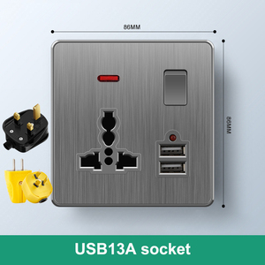 Presa interruttore 13A British Standard Multi-funzionale cinque fori USB ricarica rapida tipo-presa C - Product Image 4
