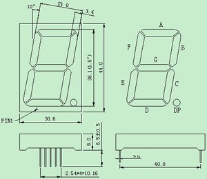Display a led Super rosso 1.5 pollici 7 segmenti - Product Image 3