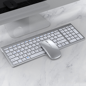 Juego de teclado y ratón inalámbricos multidispositivo Modelo dual inalámbrico Peine de ratón de teclado para almohadilla de PC portátil - Product Image 1