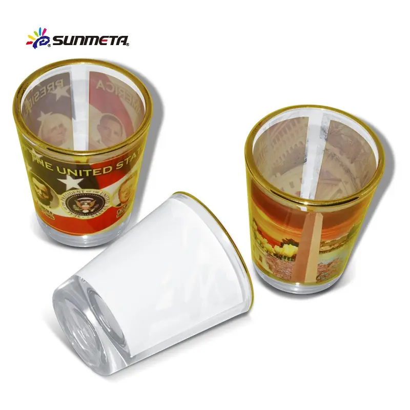 Sunmeta caneca de vidro para subolmação, subolmação em branco, pequeno vinho, caneca para subolmação 3d-xjb