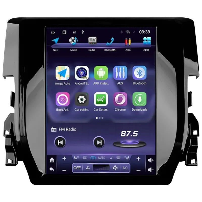 Android12 carplay para Honda Civic 10 FC/2015-2020 android radio estéreo de coche reproductor de DVD de coche de audio y Video reproductor de android