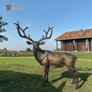 Trevi Lớn Hươu Kim Loại Động Vật Vườn Hươu Điêu Khắc Ngoài Trời Thanh Lịch Đúc Cuộc Sống Kích Thước Đồng Nai Tượng - Product Image 5