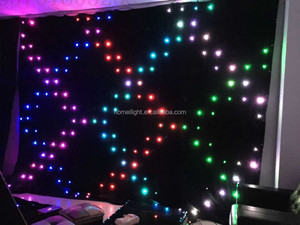 P18 CM LED Sound Active DMX512 Video star cloth RGB Vision Curtain RGB Software Curtain per DJ Booth Matrix