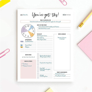 Bloc de notas de papel de hojas sueltas de negocios de Oficina impreso personalizado para planificador de horarios de objetivos diarios y notas de lista de tareas pendientes - Product Image 4