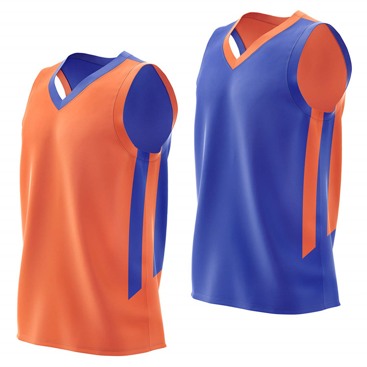 Orange with blue