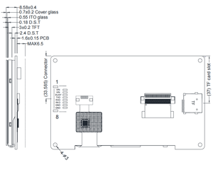 LCD-Panel 4,3-Zoll-Anzeigeplatine 480*272 TFT-LCD Werkseitig 4,3-Zoll-Bildschirm mit seriellem Anschluss und kapazitivem Touch für Raspberry Pi - Product Image 5