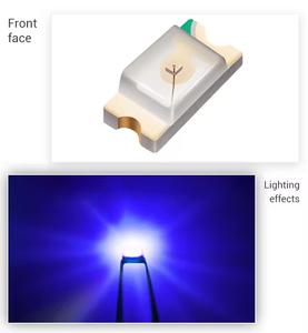 ไฟ LED ไดโอด LED SMD สีฟ้าน้ำแข็ง UV สีม่วงสีชมพู1608 0603สำหรับแสงไฟและไฟแสดงสถานะ - Product Image 3