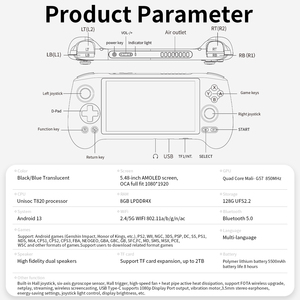 RG556ワイヤレスハンドヘルドゲームコンソールPS2 PSP 3DSレトロアーケードクラシック格闘Android 10000 WiFiパーフェクトギフト5.5インチ画面 - Product Image 4