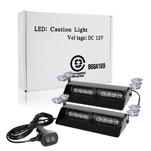 ไฟกระพริบคู่สีบีคอนสีแดงไฟเตือนสัญญาณเตือนไฟ LED ติดกระจกรถยนต์ไฟฉุกเฉิน16ดวง - Product Image 6