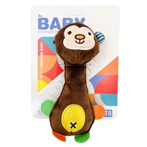 Bebek için çan kapma oyuncak ile bebek yumuşak çıngırak hayvan el çalkalayıcı oyuncak - Product Image 3