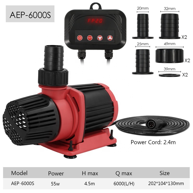 AEP-6000S (55w 6000L/H máx.) Color negro/rojo