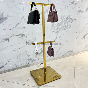 Borsa boutique espositore porta portamonete appeso espositore prezzo all'ingrosso doppio gancio appendiabiti