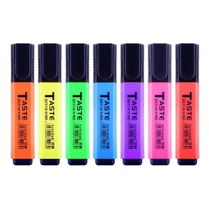 8 colori Non spurgo inchiostro scalpello punta evidenziatore fluorescente con Clip per disegno artistico scarabocchi - Product Image 1