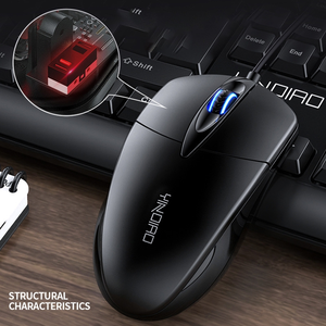 เมาส์แบบมีสายพร้อมไฟ RGB,คอมพิวเตอร์ออฟติคอลอิเล็กทรอนิกส์ขนาดเล็กเงียบบาง G2ราคาถูก - Product Image 6