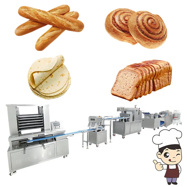 Máquina de panadería de pretzel de pan francés automática Industrial de bajo precio multifunción