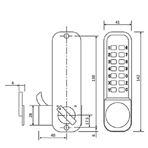 KRITERION Mechanischer digitaler Türschloss code Passwort ändern - Product Image 5