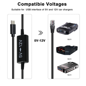 Kabel Power Injector USB-C ke RJ45, adaptor Ethernet Step-5V sampai 12V untuk kamera IP, titik akses, perangkat IoT - Product Image 3