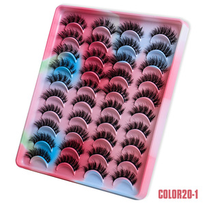 Natural Wholesale 15-20mm Faux Mink <strong>Eye</strong> <strong>Lash</strong> 3d 6d 20 Pairs False Faux Cils Fluffy Faux Mink Eyelash False Full Strip Eyelashes - Product Image 6