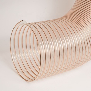 High Flexible and <strong>Compressible</strong> Polyurethane Steel Wire <strong>Hose</strong> PU Duct <strong>Hose</strong> 100mm*1.5mm*10m - Product Image 1