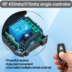 Interruptor de Control remoto inalámbrico de 433MHz, 2 transmisores, receptor de relé 10A resistente al agua, luz de puerta DIY, 6V, 12V, 24V, 30V CC, aprendizaje