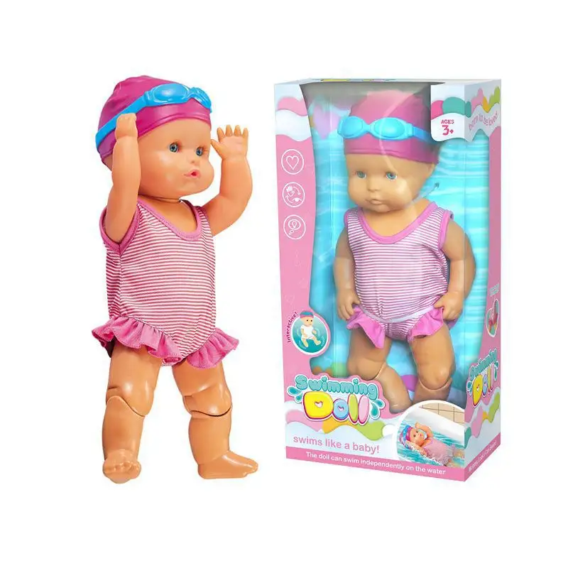 Прямая поставка, забавная электрическая кукла для плавания, Детские Водонепроницаемые игрушки для ванной, летняя игра