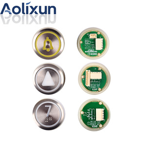 Thích hợp cho Kone thang máy nút kds50 Vòng nút hội trường nút gọi ánh sáng trắng/ánh sáng đỏ với Braille dán không gỉ - Product Image 5