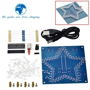TZT DIY Electronic Kit Fünf-Punkt-Stern Bunte Blendung LED RGB-Modul Wasser licht 51 Single-Chip-Mikro computer für Arduino