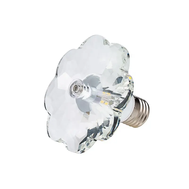 Bombillas LED de luz blanca cálida de 3000k, Base de tornillo medio E26/27 de eficiencia energética, con forma de flor roja china, Bombilla de lámpara de cristal