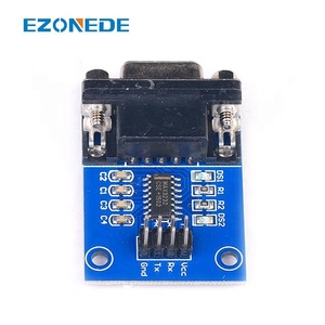 MAX3232 Serial Port RS232แปลง TTL โมดูล DB9 Connector MAX232พร้อม Transceiver ตัวบ่งชี้ - Product Image 3
