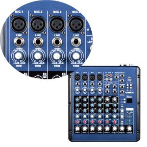 pa System Professional <strong>Audio</strong> Power Digital Console Usb <strong>Interface</strong> <strong>6</strong> Channel Mixer - Product Image 3