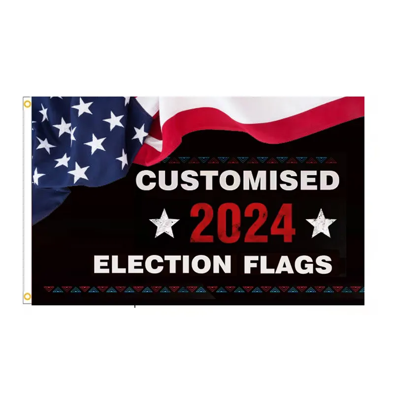 Expédition rapide 2024 drapeau électoral américain 3x5 pieds bannière présidentielle Design américain fabriqué aux états-unis grands drapeaux