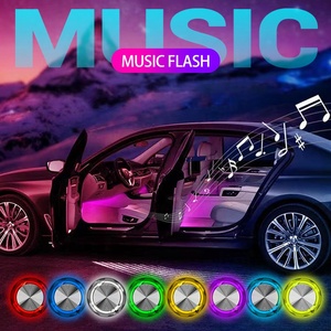 Car Interior Atmosphere <strong>Led</strong> Lights 1 to 4LED RGB Voice Control and Remote Control Car Ambient Light - Product Image 4