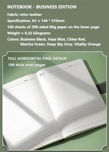 A5 A6 B5 Logo personalizzato Plain Note Book stampa personalizzata carta giornale in pelle sintetica - Product Image 4