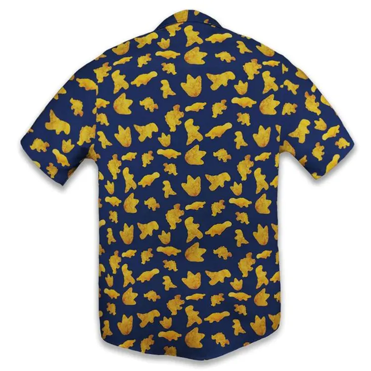 Impresión personalizada Vintage para hombre camisa hawaiana con estampado completo orgánico de moda popular personalizada