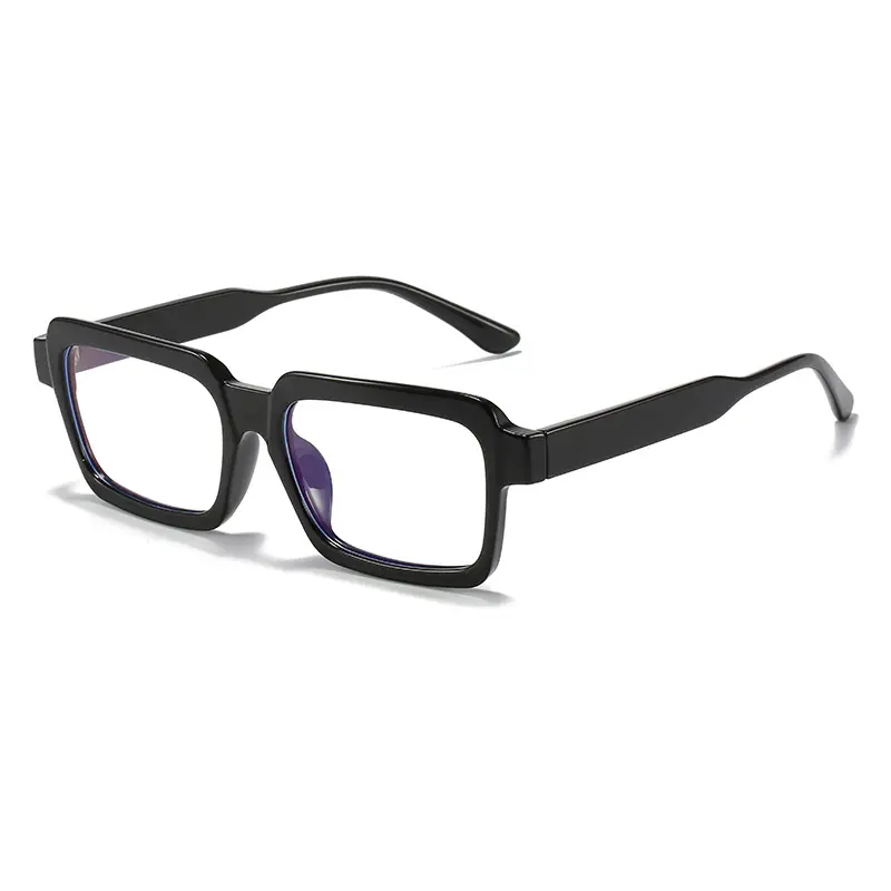 Noir pas cher prix usine rectangle TR90 montures optiques bloc lunettes de lumière bleue 2024