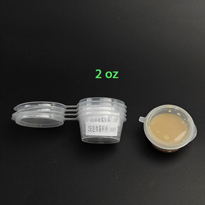 1oz 2oz 3oz 4oz tek kullanımlık küçük sos/sufle/Jello Shot bardaklar Mini plastik gıda kabı bölüm kapaklı kupa