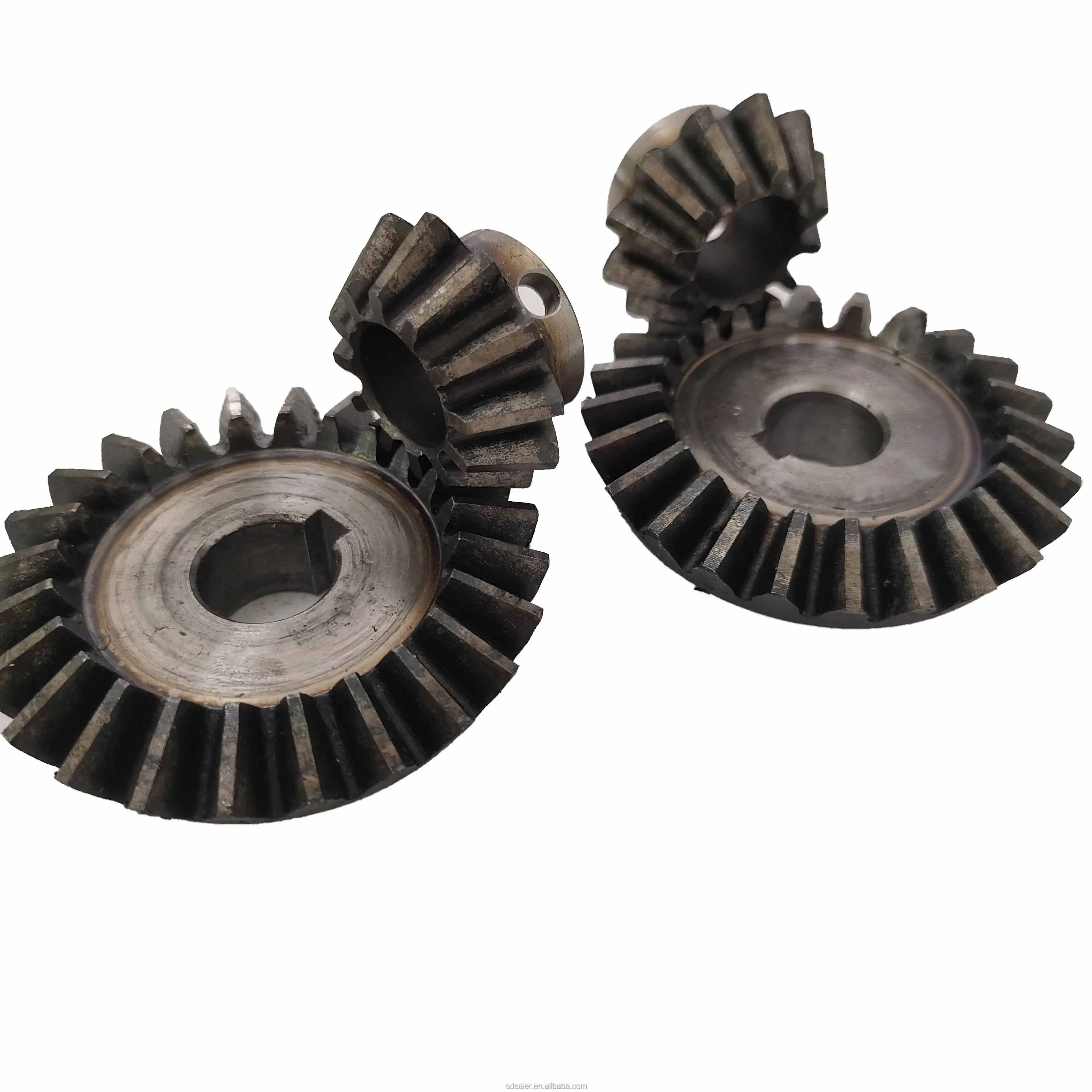 Pair of Spiral Bevel Gears 2m 20 22 24 25 Teeth 45 Steel Arc Bevel Gears