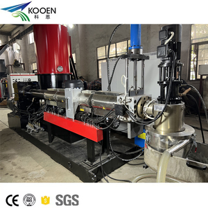 带侧力给料机的自动塑料PP HDPE <span class=keywords><strong>LDPE</strong></span>薄膜薄片两级挤出机造粒生产线