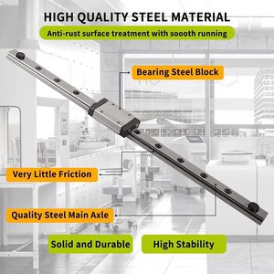 DB MGN12H 700mm Stainless Steel Linear <strong>Rail</strong> <strong>Guide</strong> <strong>for</strong> 3D Printers &amp; <strong>CNC</strong> <strong>Machines</strong> MGN12 Linear <strong>Rail</strong> with Carriage <strong>Block</strong> - Product Image 4