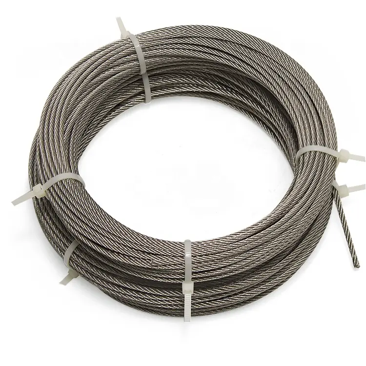 Precio de fábrica competitivo 7x7 304 316 Cable de alambre de acero inoxidable 2mm 4mm Cable de alambre de acero