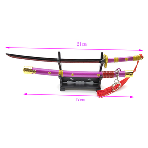 Özel Mini kılıç Metal mor Mini sihirli kılıç anahtarlık küçük Anime kılıç tek parça roronoa zoro için - Product Image 5
